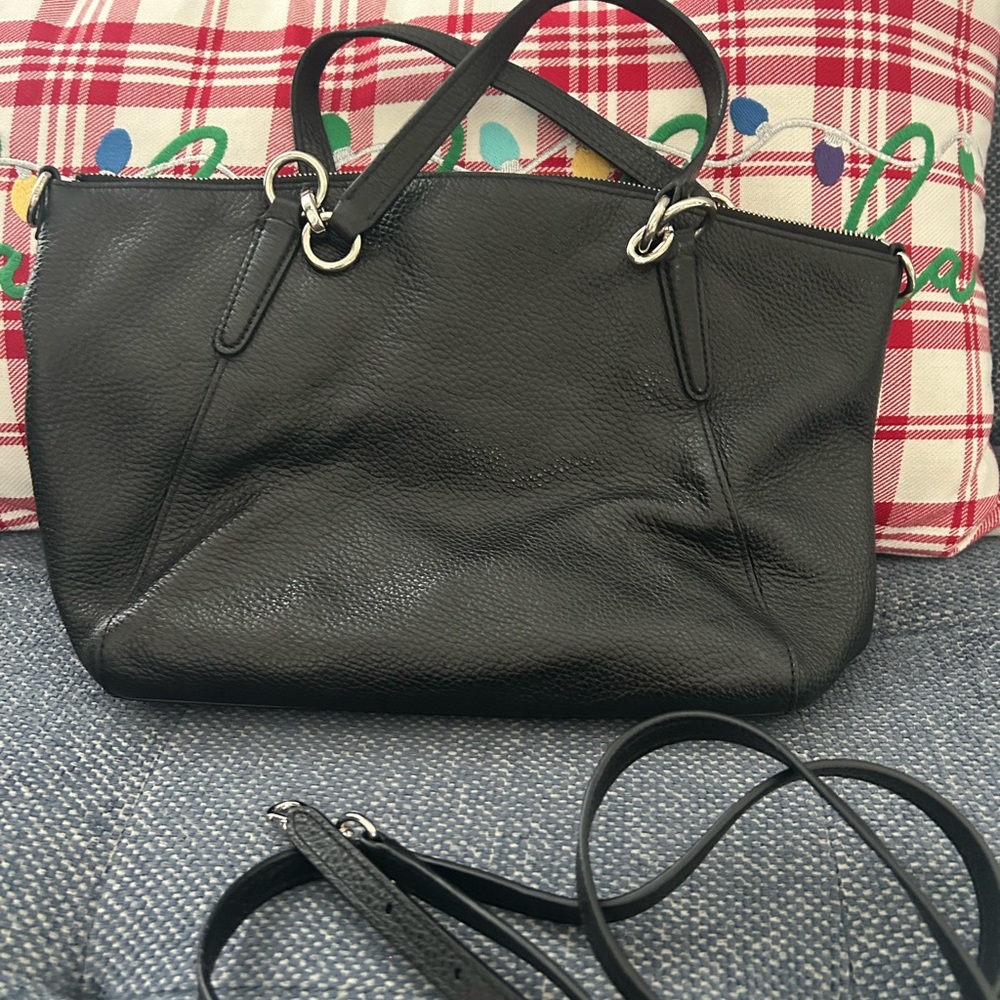 Coach Black Leather Satchel - Picture 2 of 7